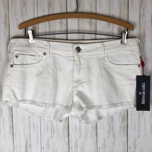 NWT True Religion White Denim Cutoff Shorts